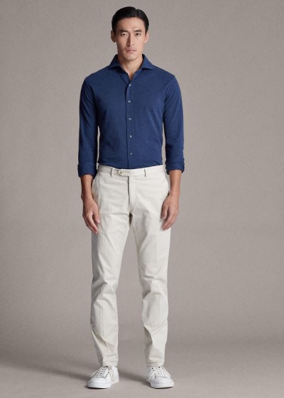 Pantalones Chinos Ralph Lauren Hombre Kaki - Slim Fit Stretch - YLXPA8760